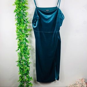 EXPRESS green velvet dress